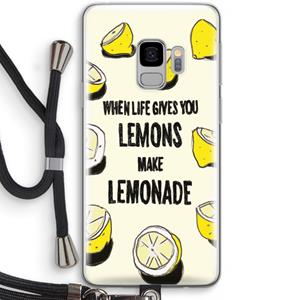 CaseCompany Lemonade: Samsung Galaxy S9 Transparant Hoesje met koord