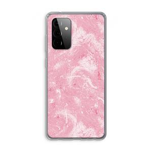 CaseCompany Abstract Painting Pink: Samsung Galaxy A72 Transparant Hoesje