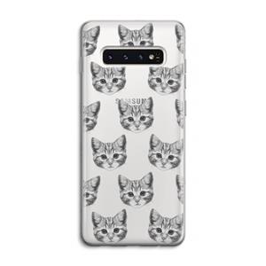 CaseCompany Kitten: Samsung Galaxy S10 4G Transparant Hoesje