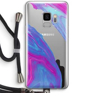 CaseCompany Zweverige regenboog: Samsung Galaxy S9 Transparant Hoesje met koord