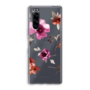 CaseCompany Geschilderde bloemen: Sony Xperia 5 Transparant Hoesje