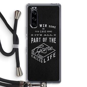 CaseCompany Life: Sony Xperia 5 Transparant Hoesje met koord