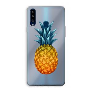 CaseCompany Grote ananas: Samsung Galaxy A20s Transparant Hoesje