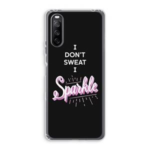 CaseCompany Sparkle quote: Sony Xperia 10 III Transparant Hoesje