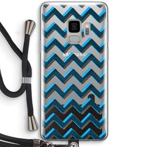 CaseCompany Onderbroken lijn: Samsung Galaxy S9 Transparant Hoesje met koord
