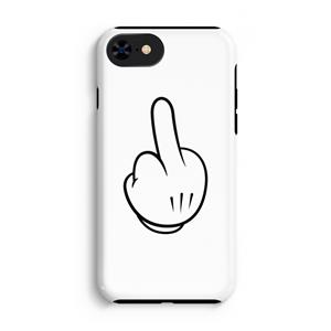 CaseCompany Middle finger white: iPhone 8 Tough Case