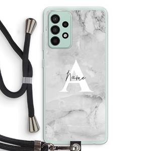 CaseCompany Ivory Marble: Samsung Galaxy A52s 5G Transparant Hoesje met koord