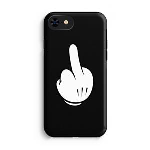 CaseCompany Middle finger black: iPhone 8 Tough Case