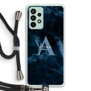 CaseCompany Midnight Marble: Samsung Galaxy A52s 5G Transparant Hoesje met koord