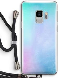 CaseCompany mist pastel: Samsung Galaxy S9 Transparant Hoesje met koord