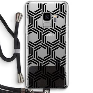 CaseCompany Geometrisch patroon: Samsung Galaxy S9 Transparant Hoesje met koord