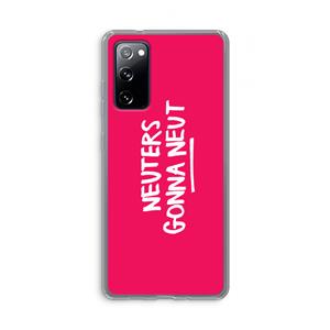 CaseCompany Neuters (roze): Samsung Galaxy S20 FE / S20 FE 5G Transparant Hoesje