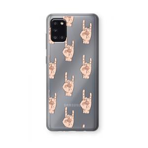 CaseCompany Rock: Samsung Galaxy A31 Transparant Hoesje