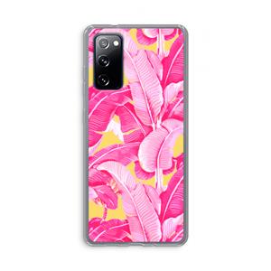 CaseCompany Pink Banana: Samsung Galaxy S20 FE / S20 FE 5G Transparant Hoesje