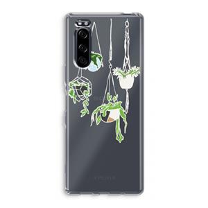 CaseCompany Hang In There: Sony Xperia 5 Transparant Hoesje