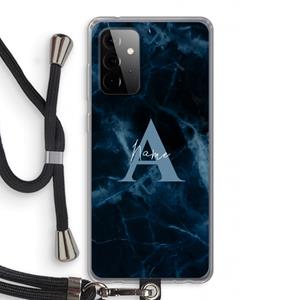 CaseCompany Midnight Marble: Samsung Galaxy A72 5G Transparant Hoesje met koord