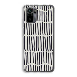 CaseCompany Moroccan stripes: Xiaomi Redmi Note 10 Pro Transparant Hoesje