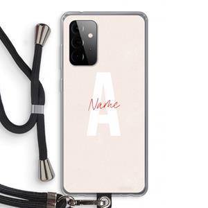 CaseCompany Strawberry Milkshake: Samsung Galaxy A72 5G Transparant Hoesje met koord