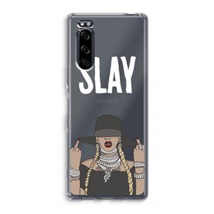 CaseCompany Slay All Day: Sony Xperia 5 Transparant Hoesje