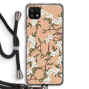 CaseCompany Blossoming spring: Samsung Galaxy A22 5G Transparant Hoesje met koord
