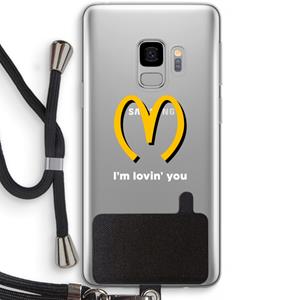 CaseCompany I'm lovin' you: Samsung Galaxy S9 Transparant Hoesje met koord
