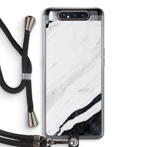 CaseCompany Elegante marmer: Samsung Galaxy A80 Transparant Hoesje met koord