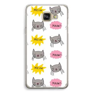 CaseCompany Meow: Samsung Galaxy A5 (2016) Transparant Hoesje