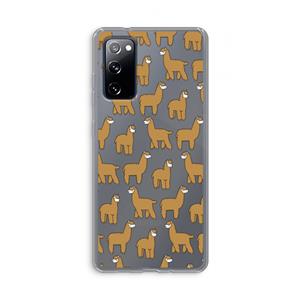 CaseCompany Alpacas: Samsung Galaxy S20 FE / S20 FE 5G Transparant Hoesje
