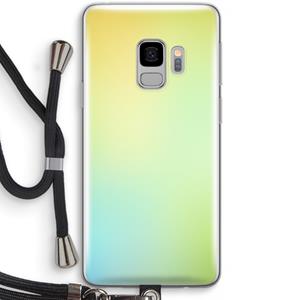 CaseCompany Minty mist pastel: Samsung Galaxy S9 Transparant Hoesje met koord