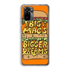 CaseCompany Big Macs Bigger Dreams: Xiaomi Redmi Note 10 Pro Transparant Hoesje