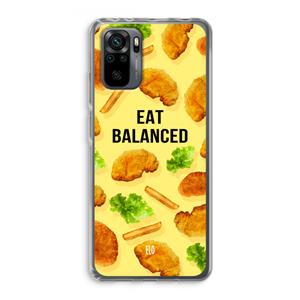 CaseCompany Eat Balanced: Xiaomi Redmi Note 10 Pro Transparant Hoesje