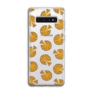 CaseCompany You Had Me At Pizza: Samsung Galaxy S10 4G Transparant Hoesje