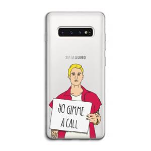 CaseCompany Gimme a call: Samsung Galaxy S10 4G Transparant Hoesje