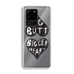 CaseCompany Big butt bigger heart: Samsung Galaxy S20 Ultra Transparant Hoesje