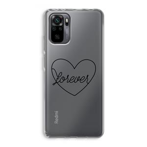CaseCompany Forever heart black: Xiaomi Redmi Note 10 Pro Transparant Hoesje