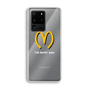 CaseCompany I'm lovin' you: Samsung Galaxy S20 Ultra Transparant Hoesje