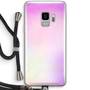 CaseCompany Flow mist pastel: Samsung Galaxy S9 Transparant Hoesje met koord