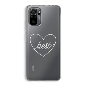 CaseCompany Best heart pastel: Xiaomi Redmi Note 10 Pro Transparant Hoesje