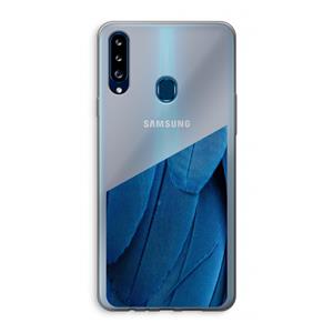 CaseCompany Pauw: Samsung Galaxy A20s Transparant Hoesje