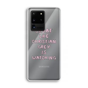CaseCompany Christian Grey: Samsung Galaxy S20 Ultra Transparant Hoesje