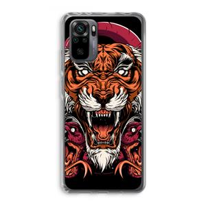CaseCompany Tiger and Rattlesnakes: Xiaomi Redmi Note 10 Pro Transparant Hoesje