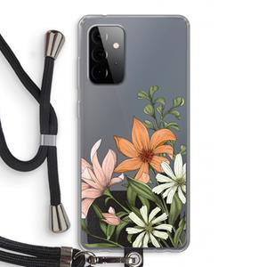 CaseCompany Floral bouquet: Samsung Galaxy A72 5G Transparant Hoesje met koord