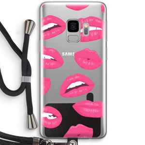 CaseCompany Bite my lip: Samsung Galaxy S9 Transparant Hoesje met koord
