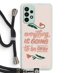 CaseCompany Optimistic flower girl: Samsung Galaxy A52s 5G Transparant Hoesje met koord