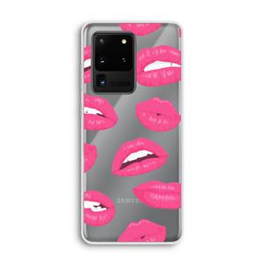 CaseCompany Bite my lip: Samsung Galaxy S20 Ultra Transparant Hoesje