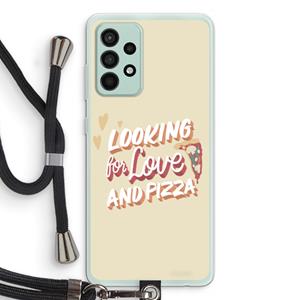 CaseCompany Pizza is the answer: Samsung Galaxy A52s 5G Transparant Hoesje met koord