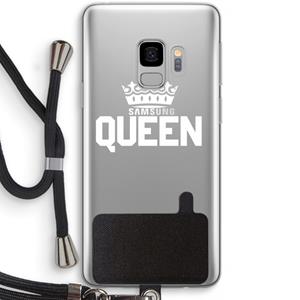 CaseCompany Queen zwart: Samsung Galaxy S9 Transparant Hoesje met koord