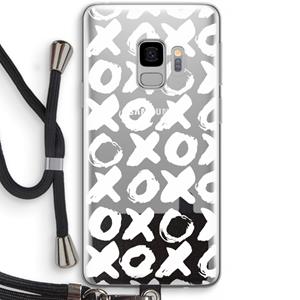 CaseCompany XOXO: Samsung Galaxy S9 Transparant Hoesje met koord