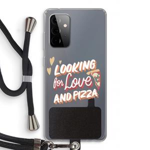 CaseCompany Pizza is the answer: Samsung Galaxy A72 5G Transparant Hoesje met koord