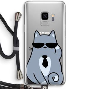 CaseCompany Cool cat: Samsung Galaxy S9 Transparant Hoesje met koord